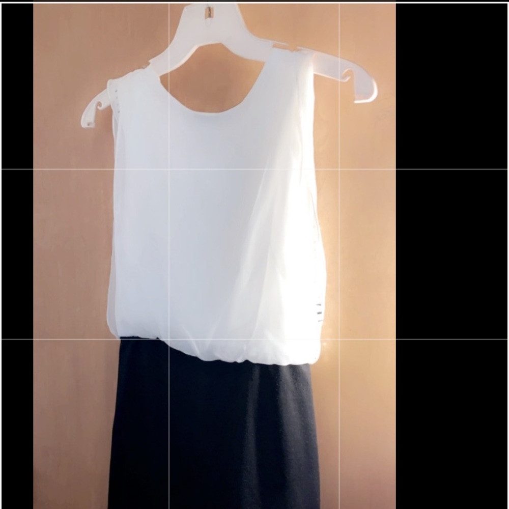 Black and white one piece skirt and top